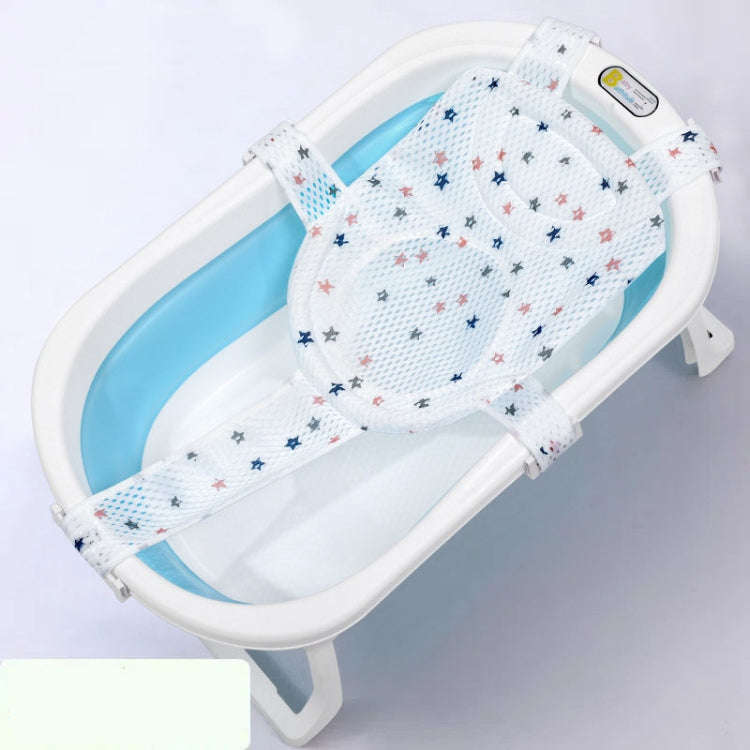 Newborn Bath Net Suspension Mat Non-Slip Baby Bath Mat Length Adjustable Bathtub Stand(5 Buckle S...