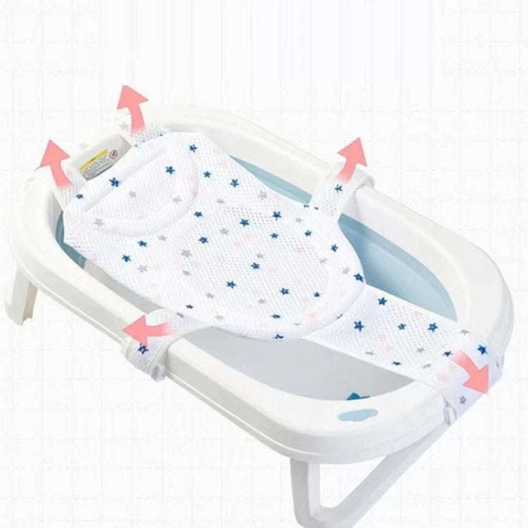 Newborn Bath Net Suspension Mat Non-Slip Baby Bath Mat Length Adjustable Bathtub Stand(5 Buckle S...
