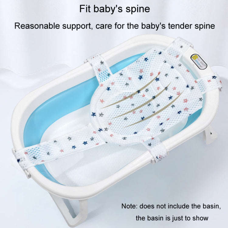 Newborn Bath Net Suspension Mat Non-Slip Baby Bath Mat Length Adjustable Bathtub Stand(5 Buckle S...