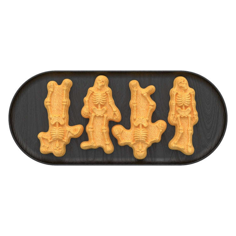 8 Grids Skull Cake Mold Halloween Silicone Mold(Brown)