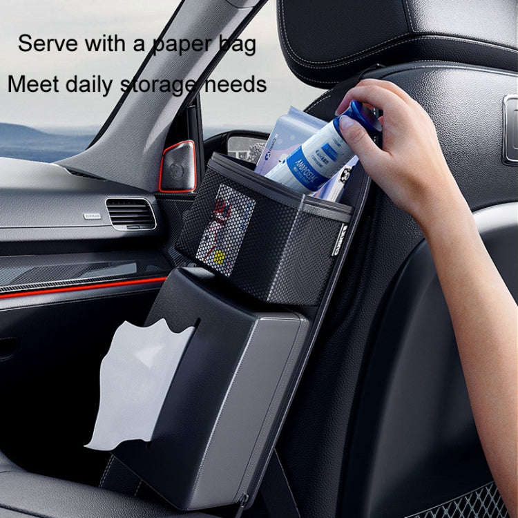 Car Tissue Box Multifunctional Storage Hanging Bag(Black)