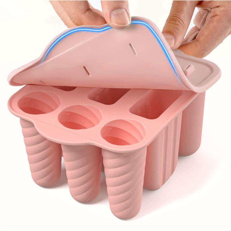 9 Grids Ice Cream Mould Silicone Ice Compartment Homemade Ice Cube Membrane Maker(Green A)