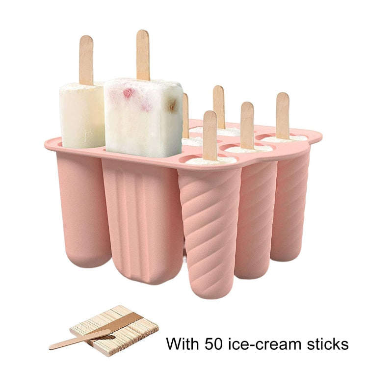 9 Grids Ice Cream Mould Silicone Ice Compartment Homemade Ice Cube Membrane Maker(Green A)