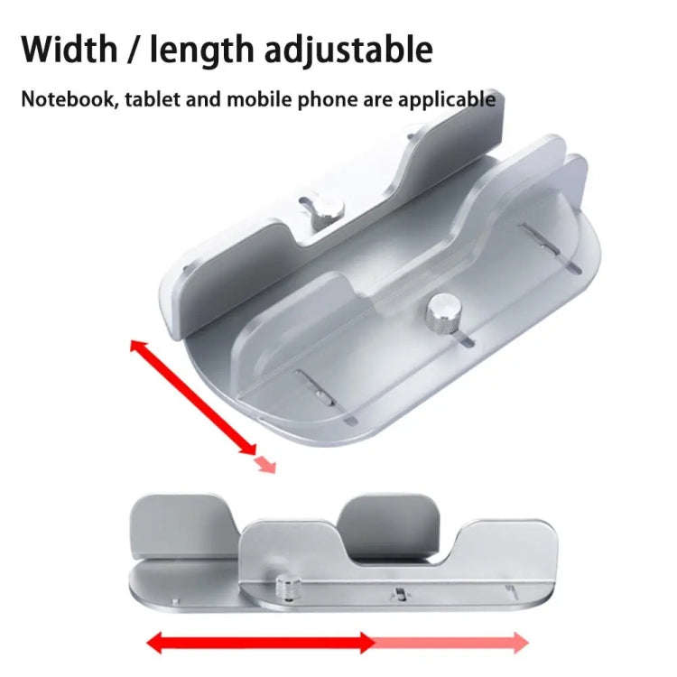 Single Slot Laptop Vertical Storage Stand Aluminum Alloy Adjustable Mobile Phone Tablet Desktop H...