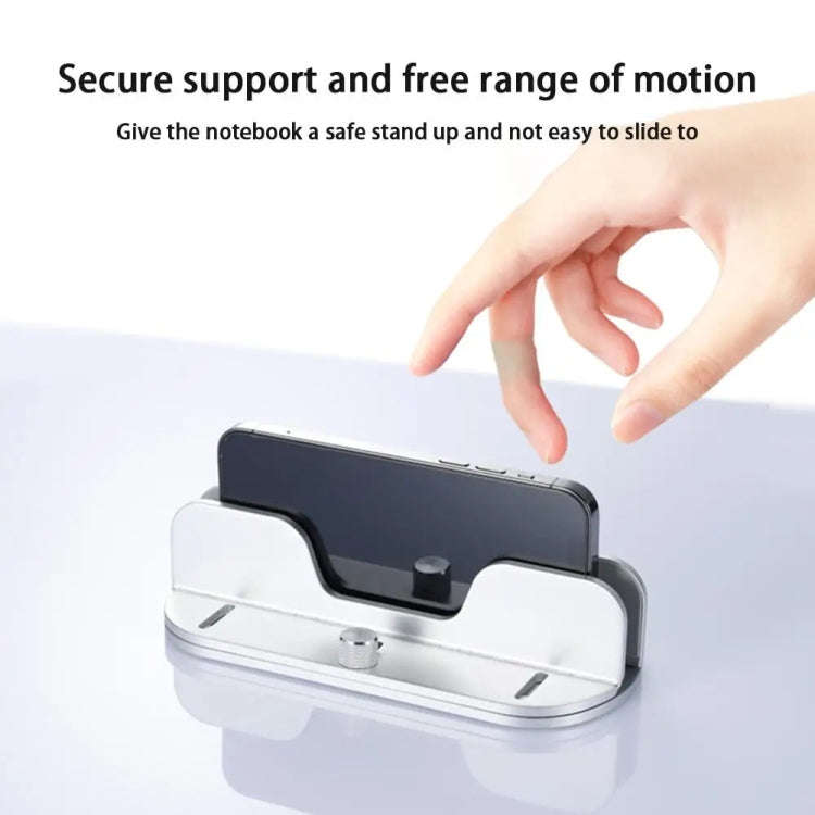 Single Slot Laptop Vertical Storage Stand Aluminum Alloy Adjustable Mobile Phone Tablet Desktop H...