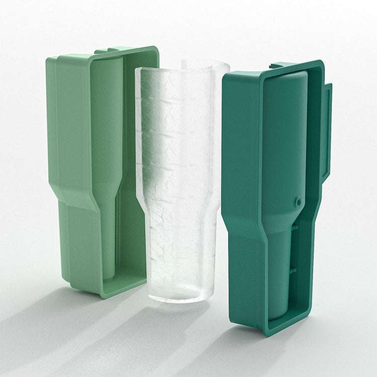 For Stanley Cup Integrated Ice Lattice Mold Silicone Ice Maker Case(Green)