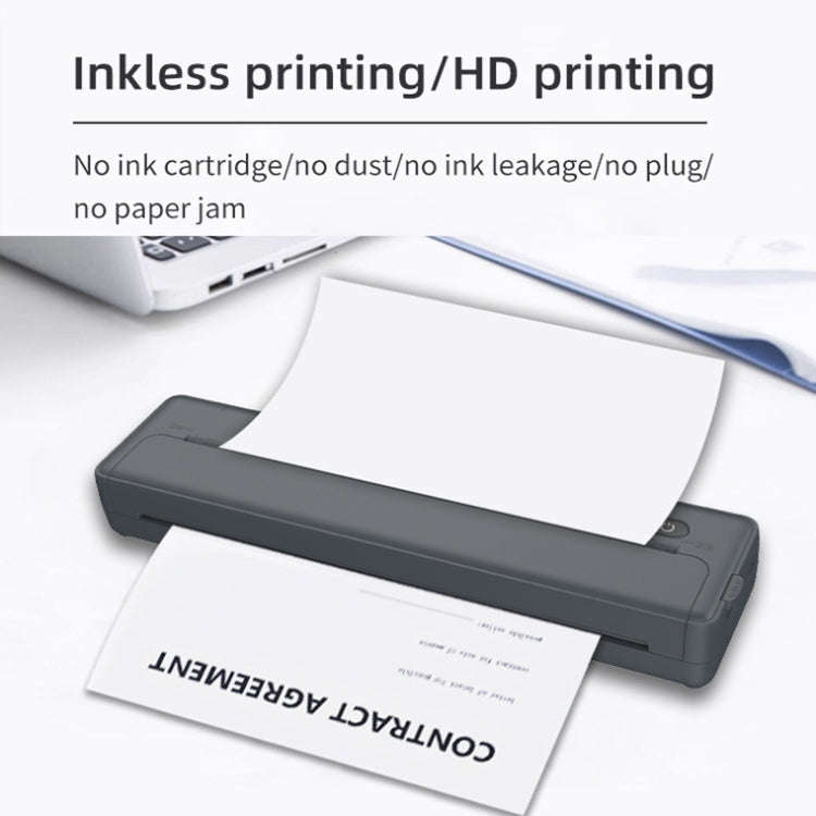 A4-XZ 203DPI A4 Home Portable Smart Wireless Inkless Thermal Printer(Black)