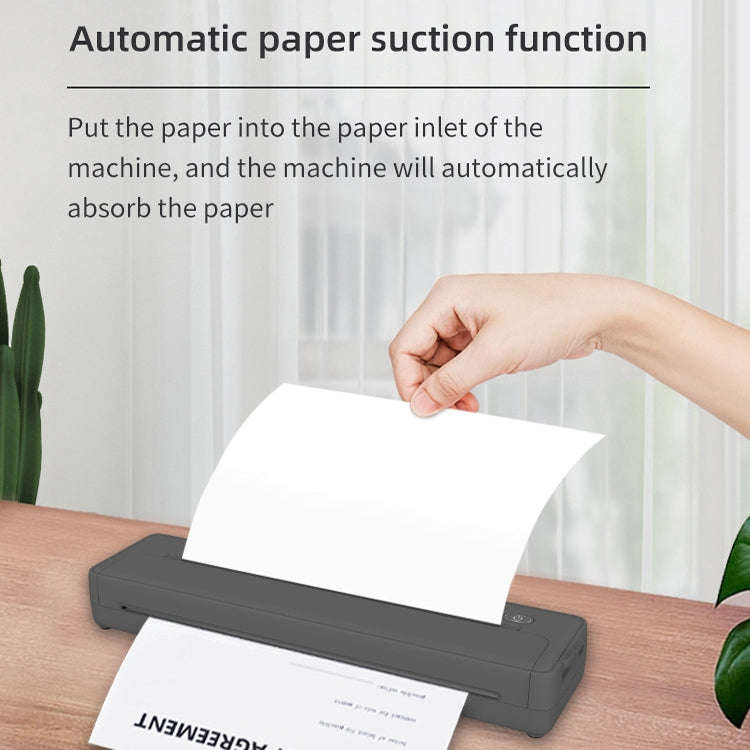 A4-XZ 203DPI A4 Home Portable Smart Wireless Inkless Thermal Printer(Black)