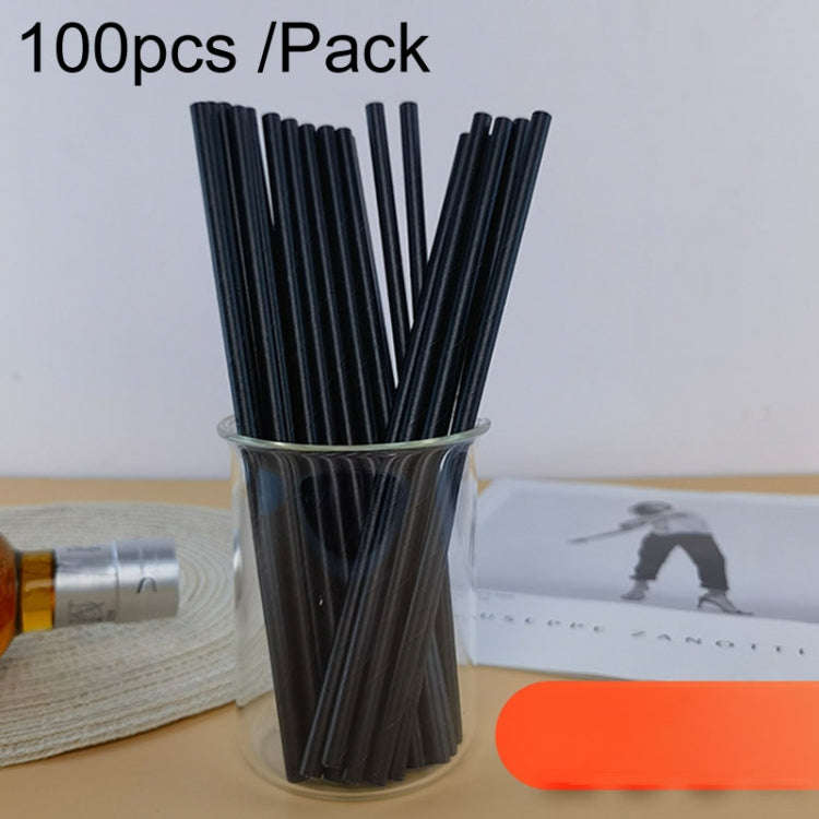 100pcs /Pack 6x197mm Disposable Paper Straws Biodegradable Party Drinking Straws Dessert Table De...