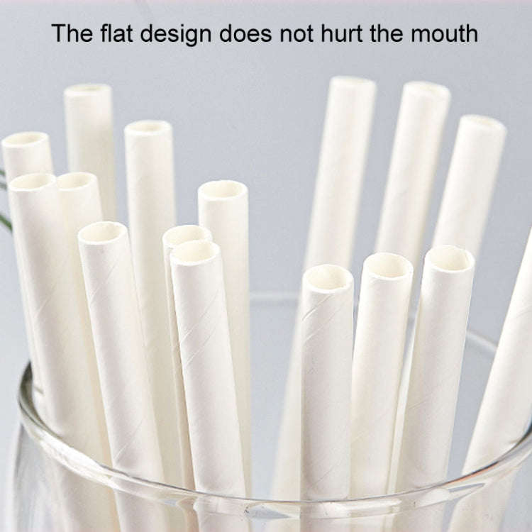 100pcs /Pack 6x197mm Disposable Paper Straws Biodegradable Party Drinking Straws Dessert Table De...