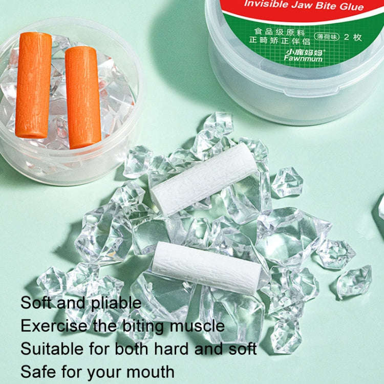 Fawnmum 2pcs /Box Handheld Hollow Cylinder Orthodontic Bite Sticks(Orange)