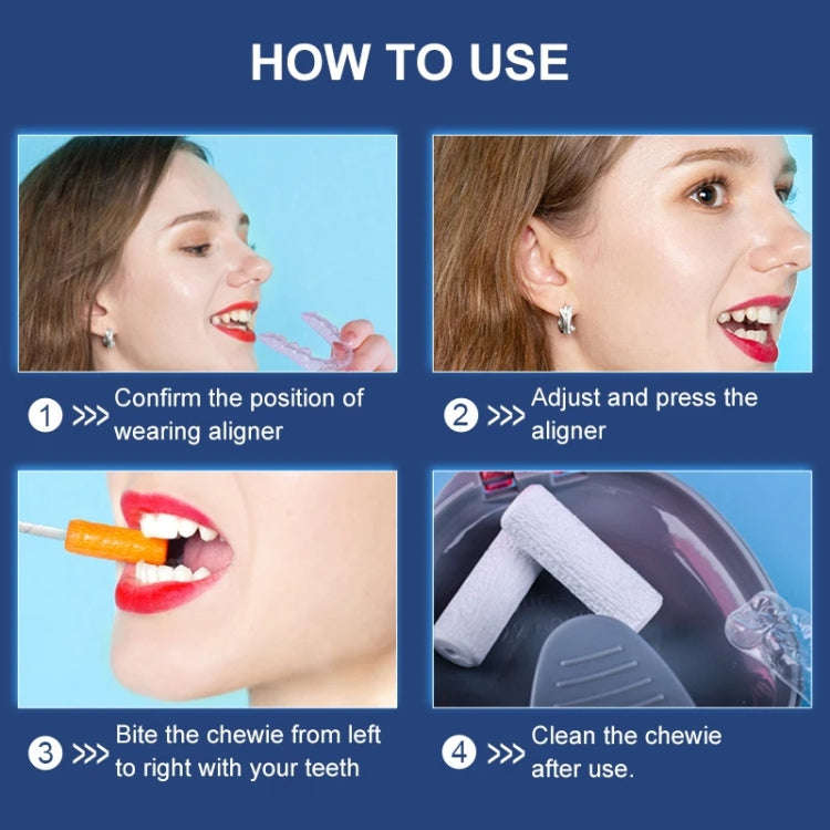 Fawnmum 2pcs /Box Handheld Hollow Cylinder Orthodontic Bite Sticks(Strawberry)