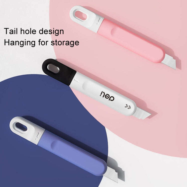 Deli DL412 Mini Small Art Knife Courier Portable Box Opener(White)