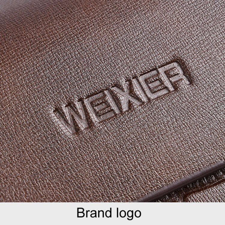 WEIXIER W129 Men Magnetic Buckle Anti-Theft Clutch Bag Large Capacity Multi-Card Wallet(Brown)