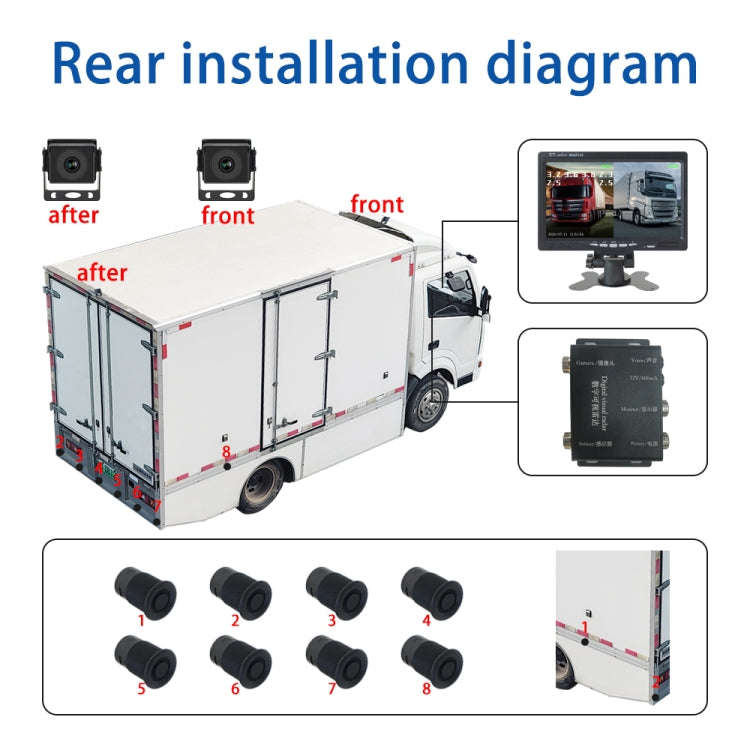 7 Inch Two-Way Display With Reverse Detection Digital Radar(PZ904)