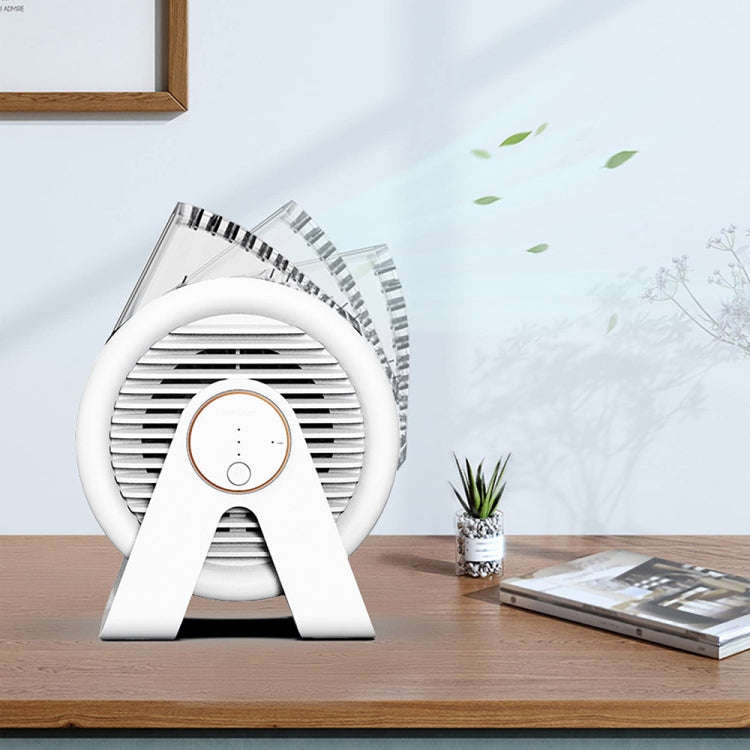 F7 Snail-shaped Desktop Mini Portable Bladeless Air Circulation Fan(Blue)