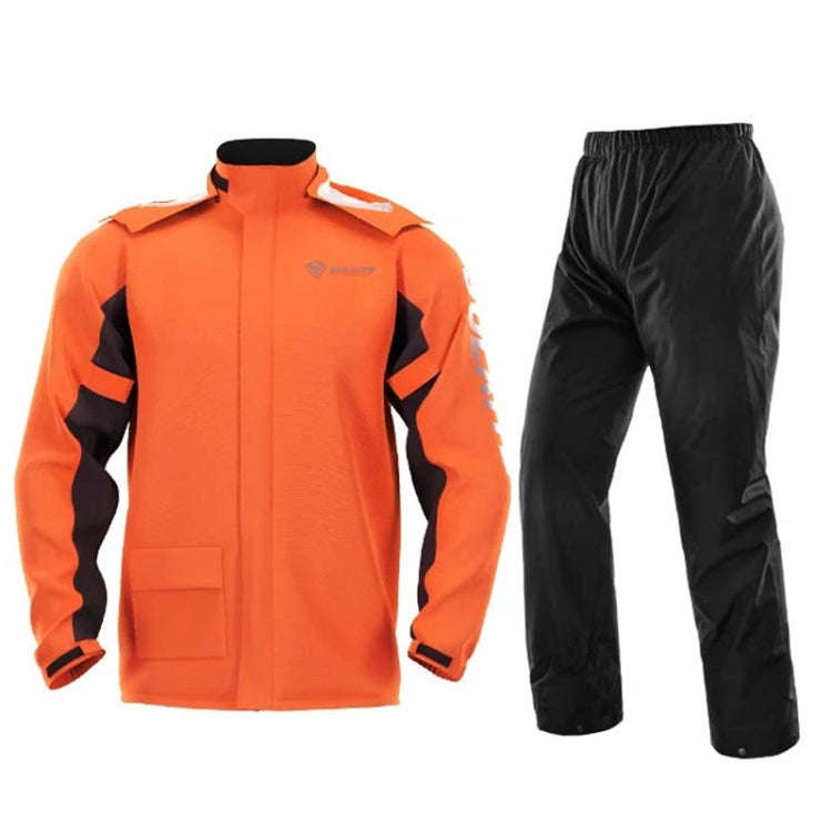 SULAITE Outdoor Motorcycle Riding Full Body Split Raincoat Suit, Size: M(Orange)