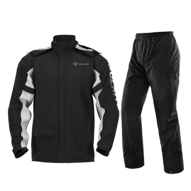 SULAITE Outdoor Motorcycle Riding Full Body Split Raincoat Suit, Size: L(Black)