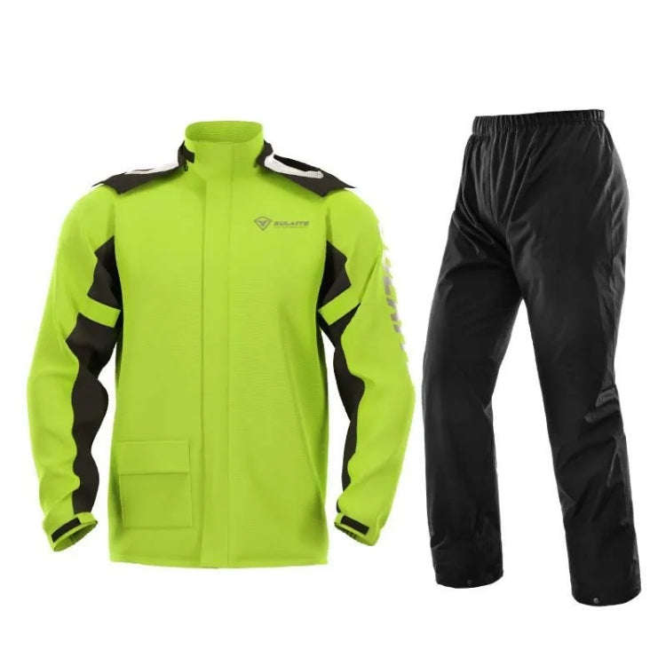 SULAITE Outdoor Motorcycle Riding Full Body Split Raincoat Suit, Size: L(Green)