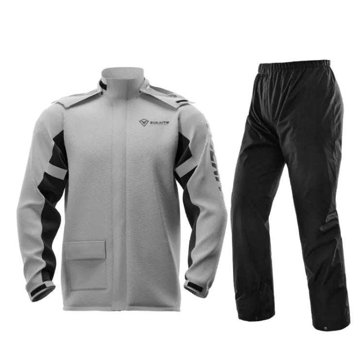SULAITE Outdoor Motorcycle Riding Full Body Split Raincoat Suit, Size: XXXL(Gray)