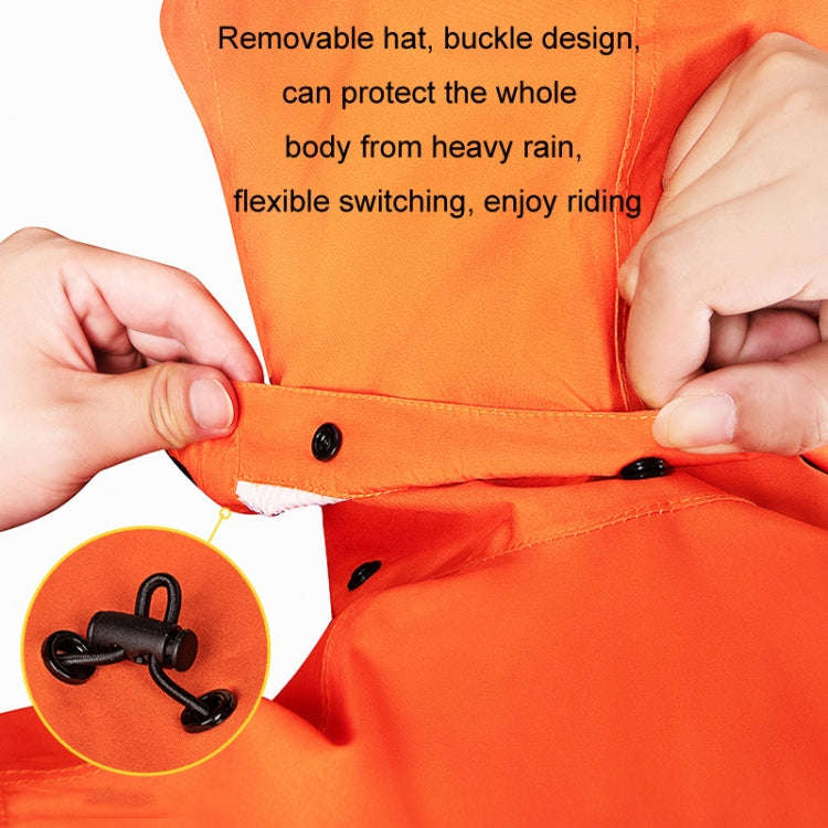 SULAITE Outdoor Motorcycle Riding Full Body Split Raincoat Suit, Size: XL(Orange)