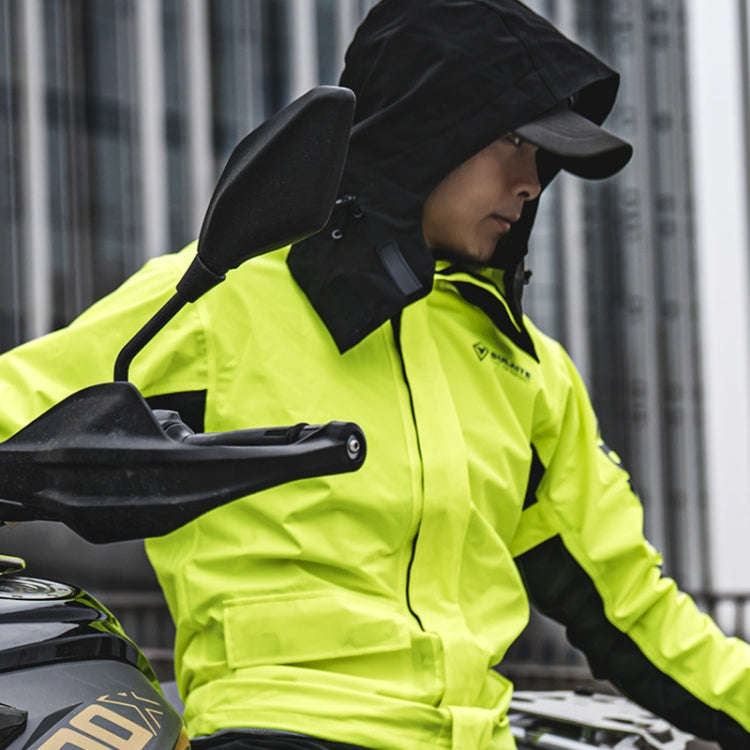 SULAITE Outdoor Motorcycle Riding Full Body Split Raincoat Suit, Size: M(Green)