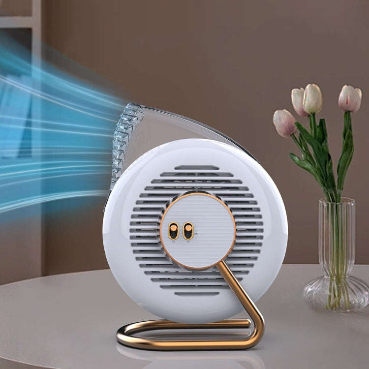 F5 USB Charging Colorful Lighting Effect Desktop Negative Ion Purification Air Fan(White)