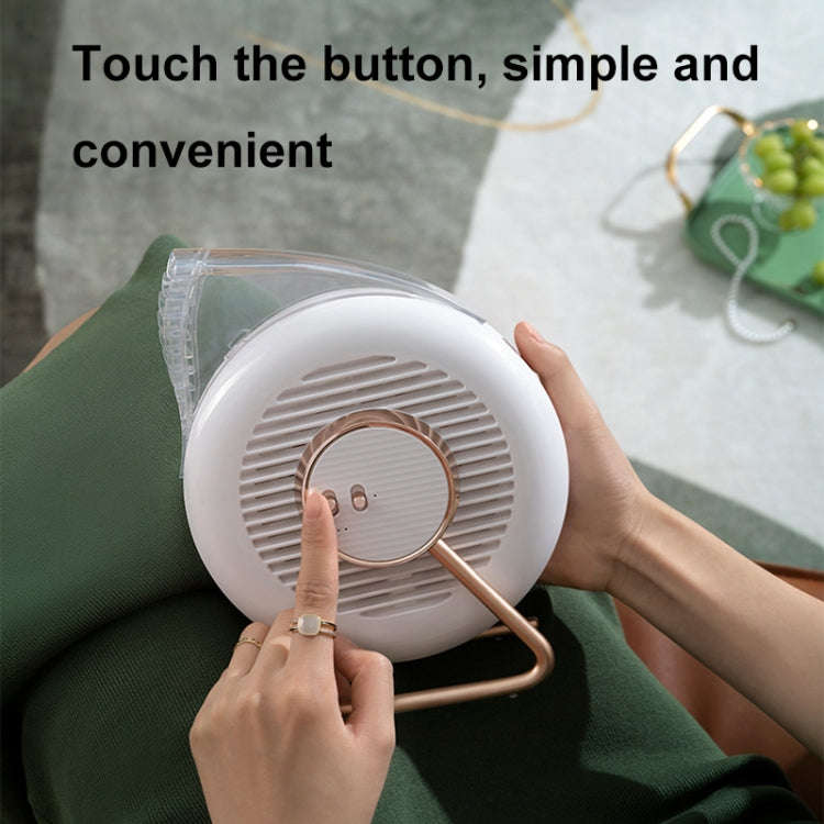 F5 USB Charging Colorful Lighting Effect Desktop Negative Ion Purification Air Fan(White)