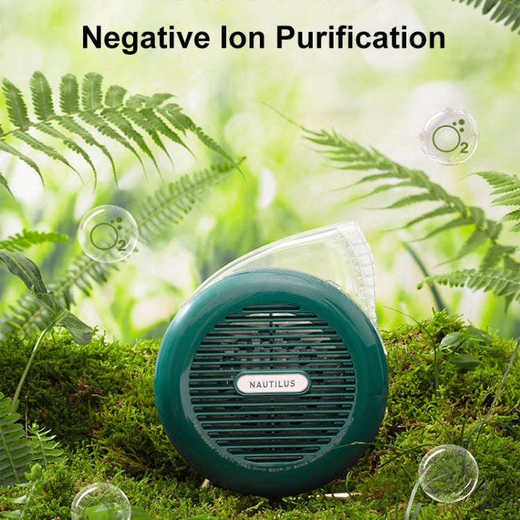 F5 USB Charging Colorful Lighting Effect Desktop Negative Ion Purification Air Fan(White)