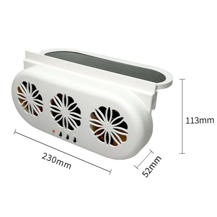 USB Plug-In Car Window Exhaust Fan Car Air Circulation Cooling Ventilation Fan, Color: Solar White