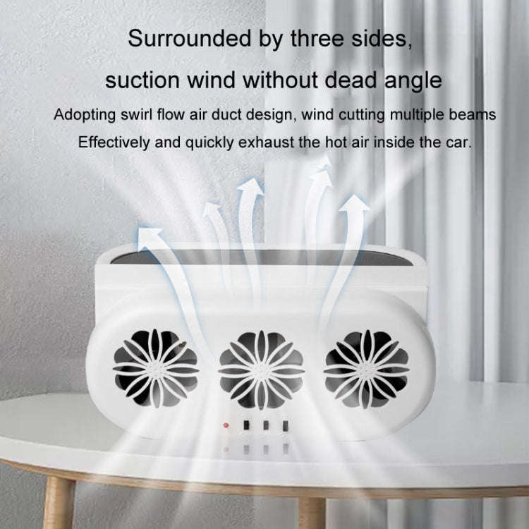 USB Plug-In Car Window Exhaust Fan Car Air Circulation Cooling Ventilation Fan, Color: Solar White