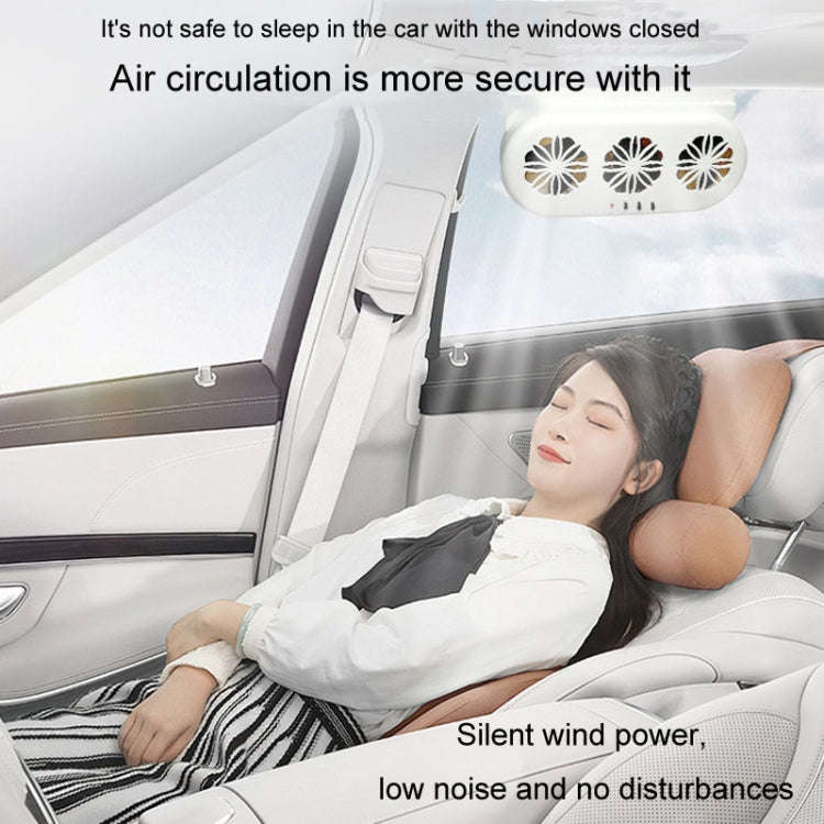 USB Plug-In Car Window Exhaust Fan Car Air Circulation Cooling Ventilation Fan, Color: Solar White