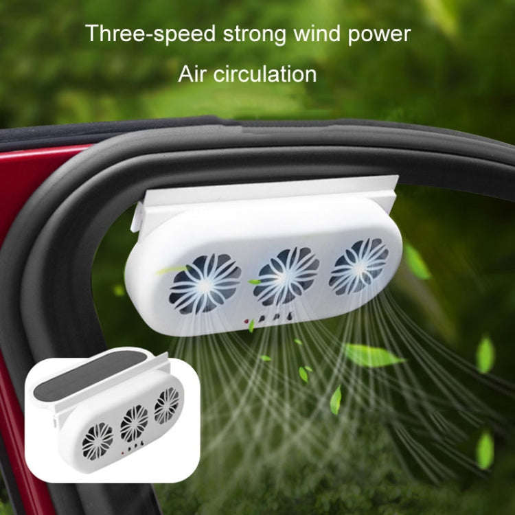USB Plug-In Car Window Exhaust Fan Car Air Circulation Cooling Ventilation Fan, Color: Solar Black