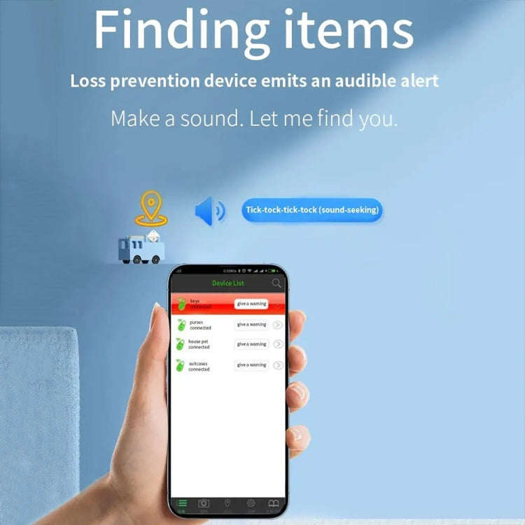 Mini Pet Smart Anti-lost Device Portable GPS Locator Bluetooth Tracker(White)