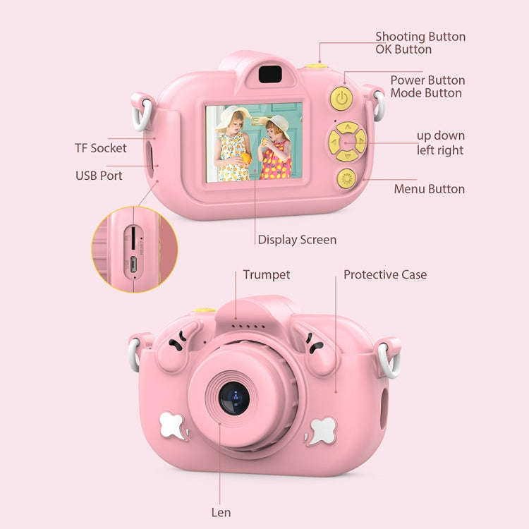 DC501 2.0-Inch 4X Zoom HD Digital Camera Mini Children Photography Camera, Color: Blue+32G