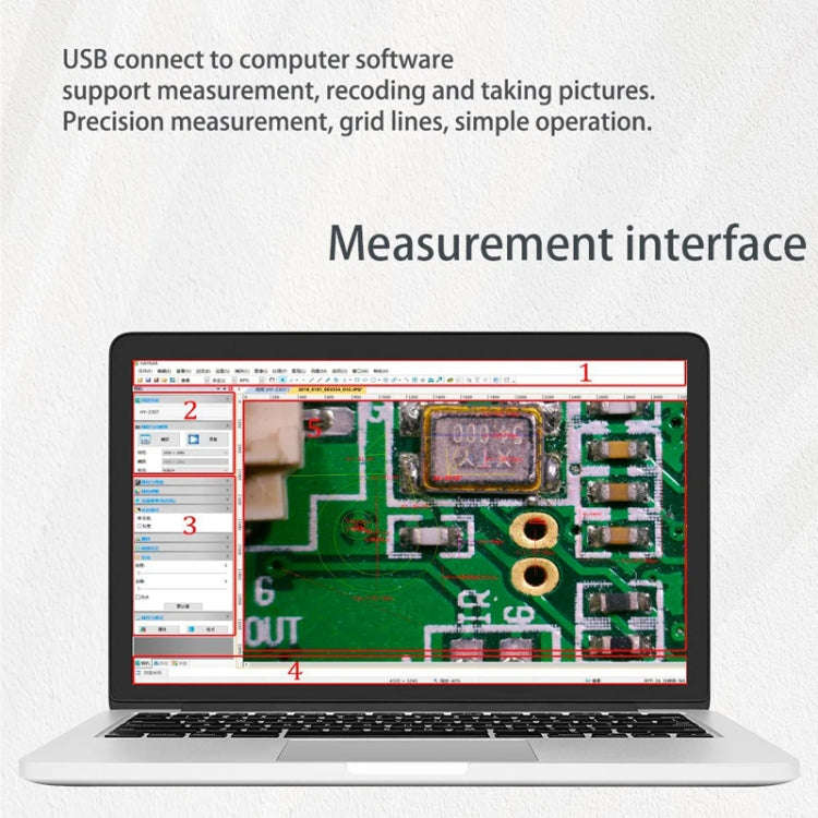 Measuring Electron Microscope Industrial Camera, Specifications: 4K Dual Interface With Measurement