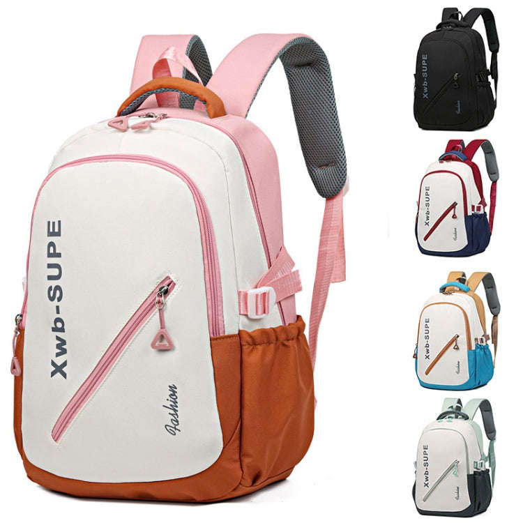 Backpack for Junior High School Students Cute Schoolbag Travel Bag(Red)