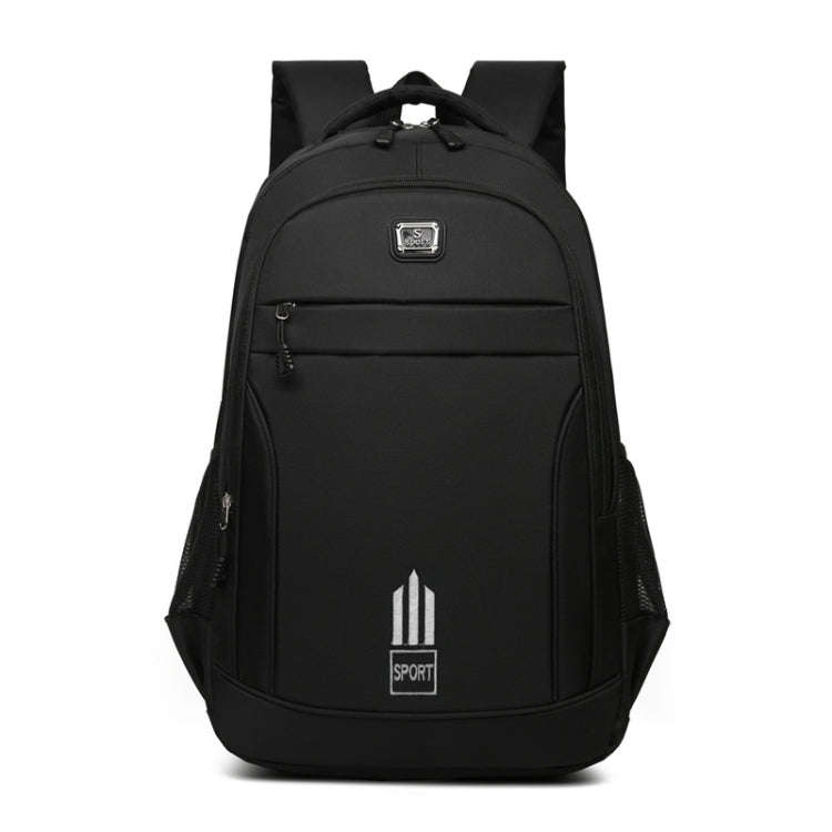 Men Backpack Nylon Oxford Knapsack Large Capacity Student Schoolbag(Black)