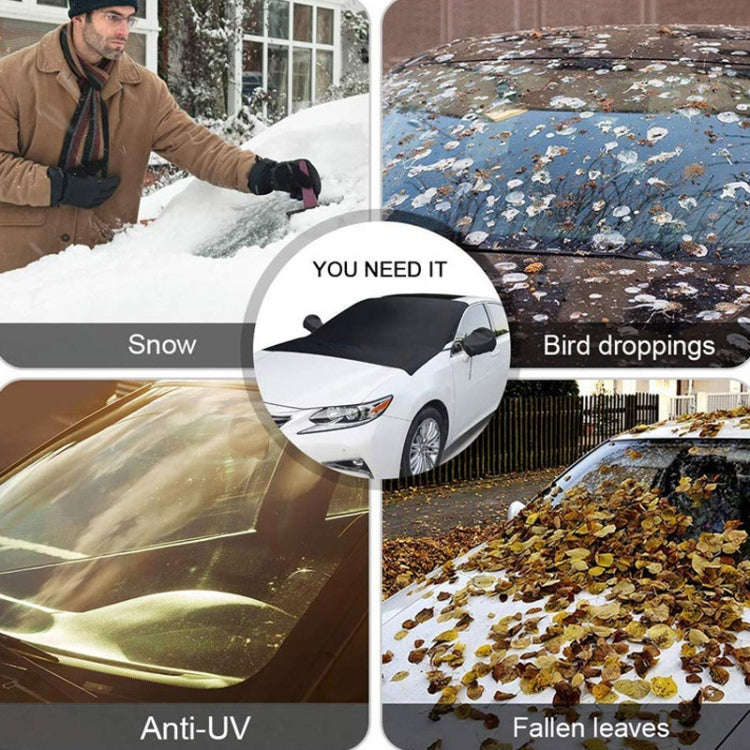 Automobile Silver Coated Cloth Sunshade Snow Shield, Style: Rear Rubber Band
