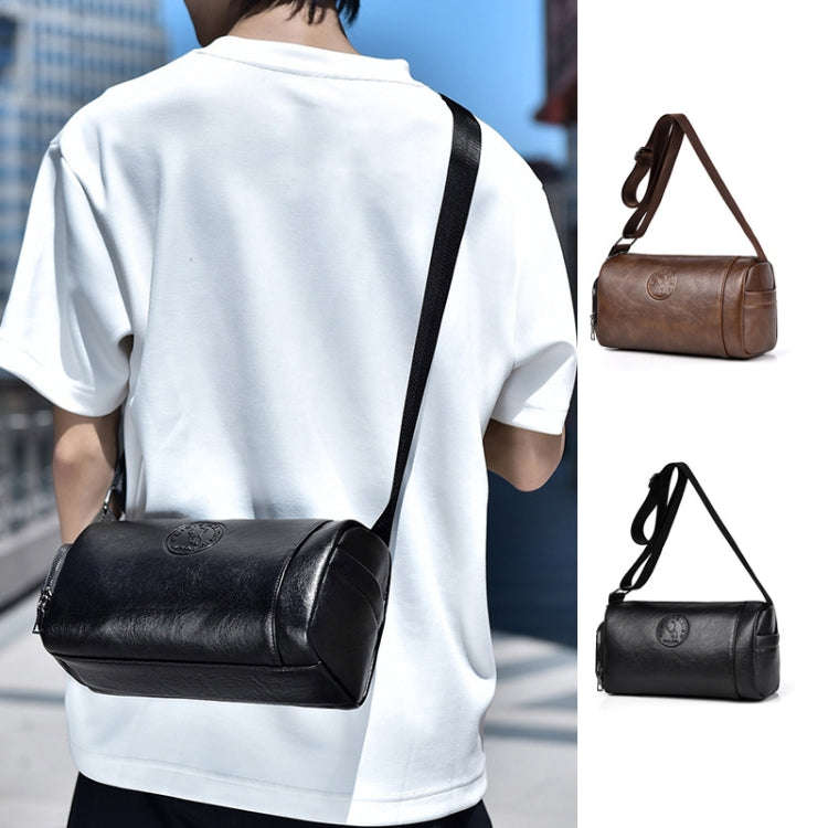 WEIXIER D519 Men Large Capacity Waterproof Crossbody Bag Casual Single Shoulder Backpack(Brown)