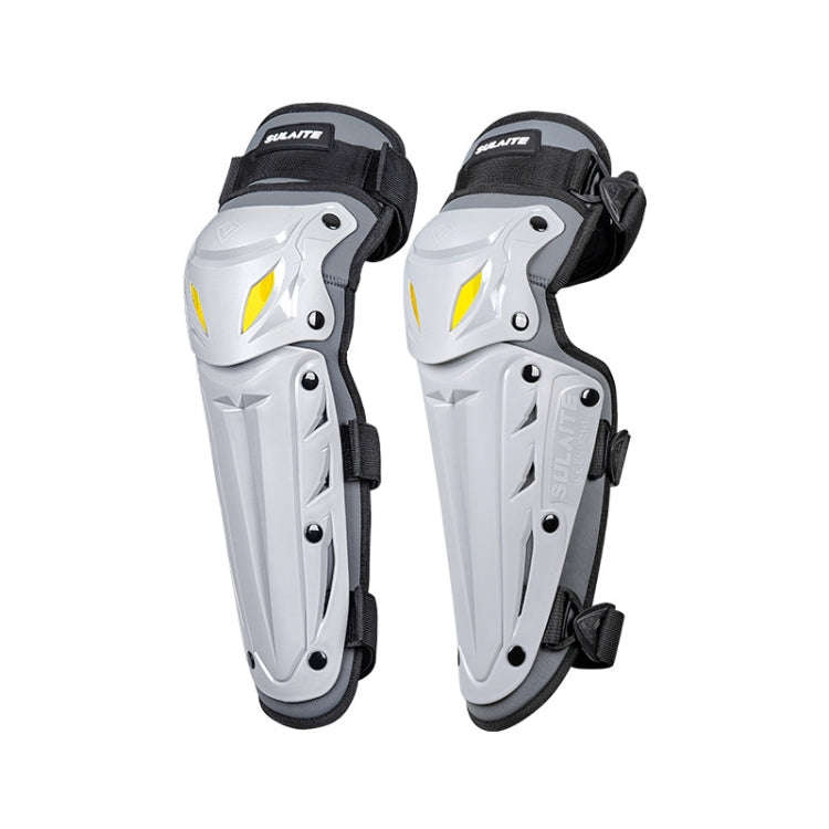 SULAITE Motorcycle Outdoor Riding Breathable Protective Equipment, Color: 2pcs /Set Knee Pads Gray