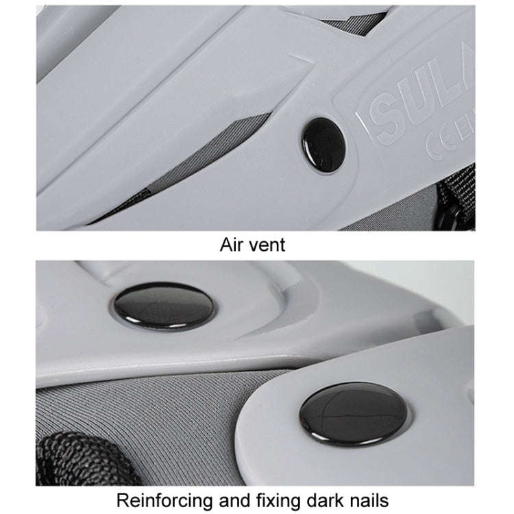 SULAITE Motorcycle Outdoor Riding Breathable Protective Equipment, Color: 2pcs /Set Knee Pads Gray