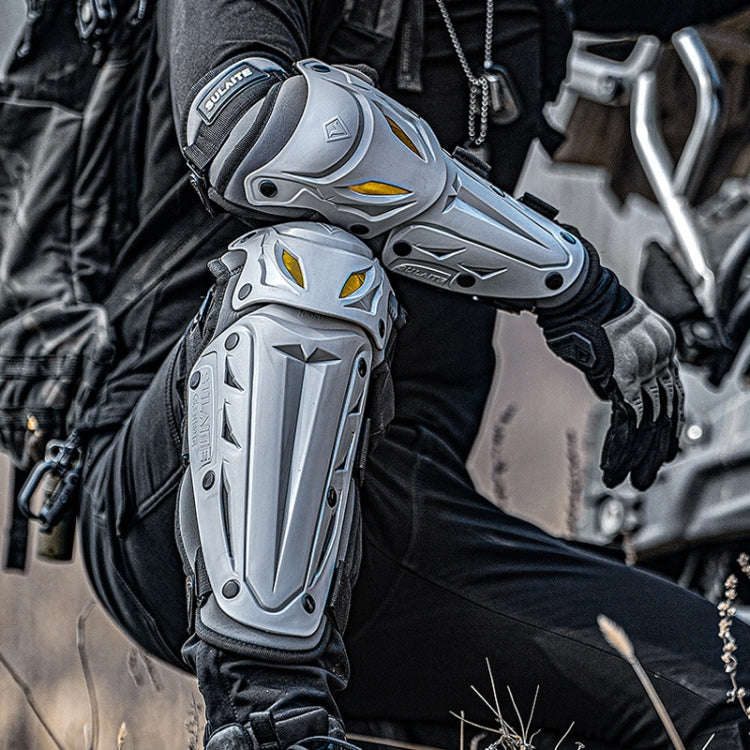 SULAITE Motorcycle Outdoor Riding Breathable Protective Equipment, Color: 2pcs /Set Elbow Pads Gray