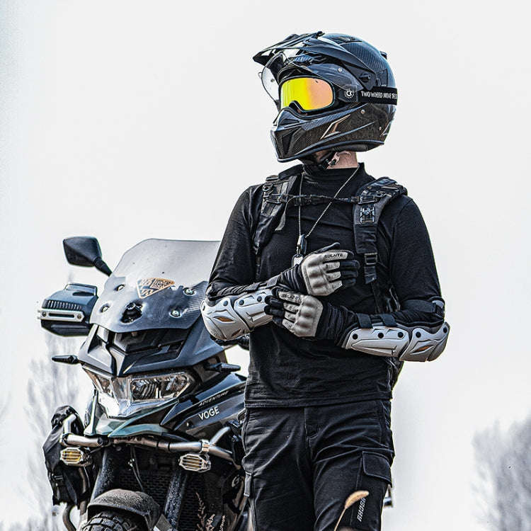 SULAITE Motorcycle Outdoor Riding Breathable Protective Equipment, Color: 2pcs /Set Elbow Pads Gray