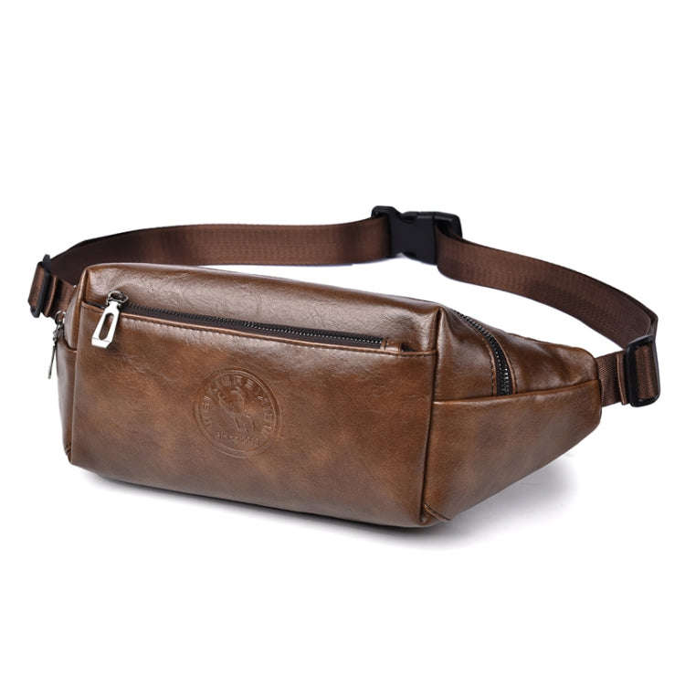 WEIXIER Y9579 Men Large Capacity Sports Waist Pack Multifunctional Waterproof Cell Phone Bag(Brown)