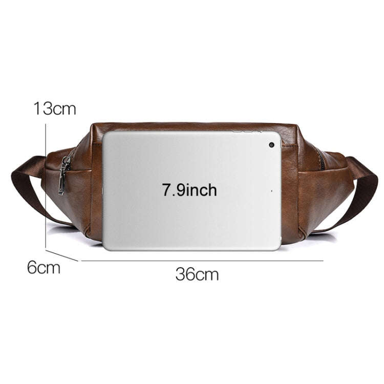 WEIXIER Y9579 Men Large Capacity Sports Waist Pack Multifunctional Waterproof Cell Phone Bag(Brown)