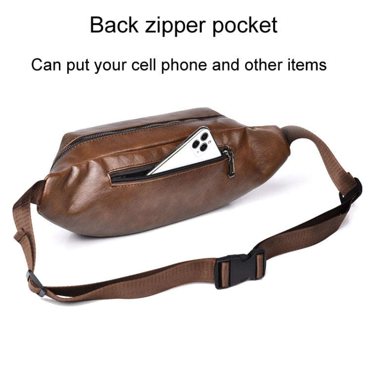 WEIXIER Y9579 Men Large Capacity Sports Waist Pack Multifunctional Waterproof Cell Phone Bag(Brown)