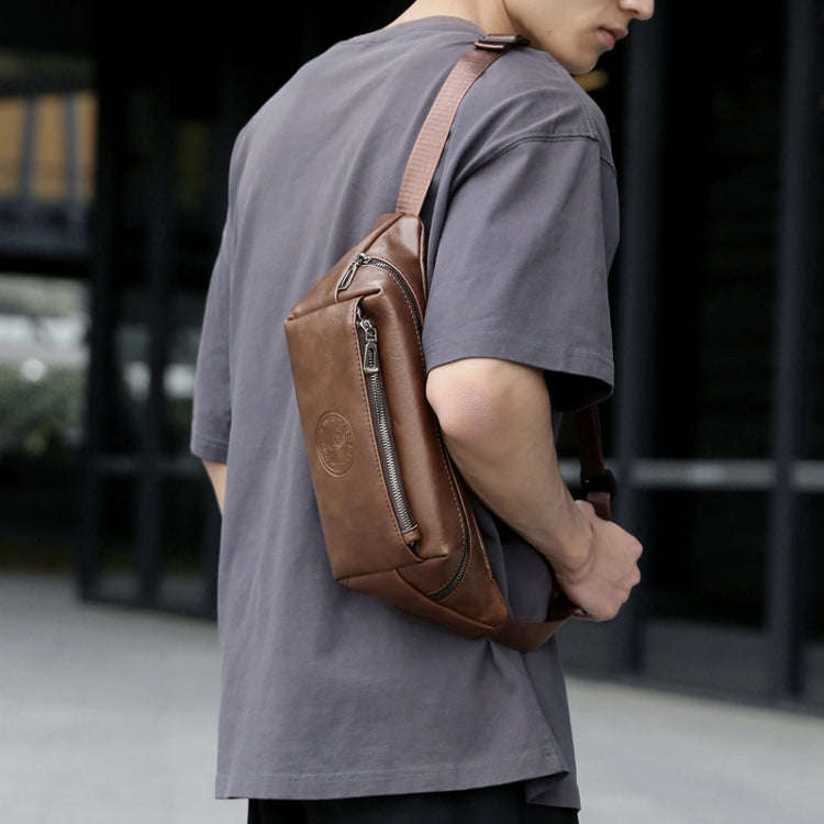 WEIXIER Y9579 Men Large Capacity Sports Waist Pack Multifunctional Waterproof Cell Phone Bag(Brown)