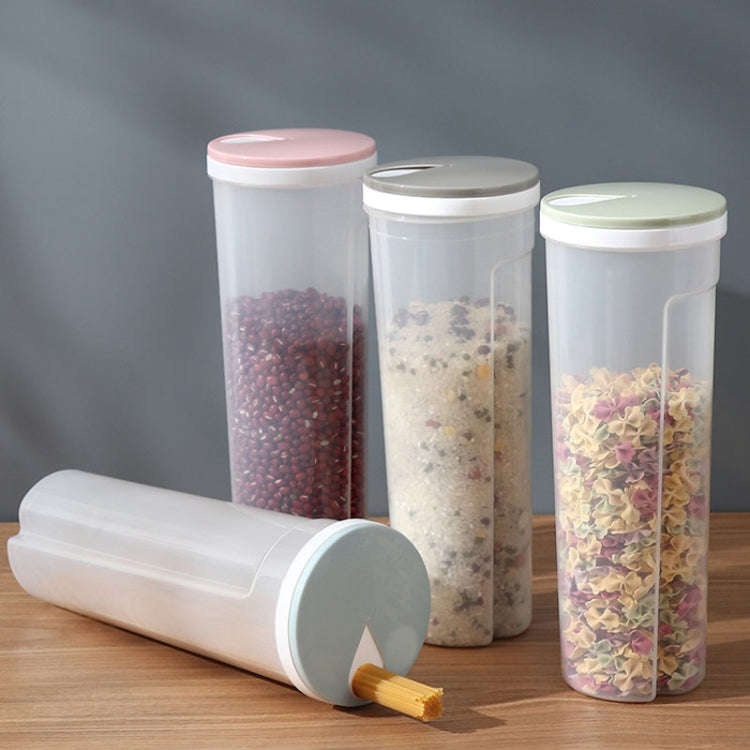 Kitchen Grain Storage Jar Noodle Storage Box Plastic Grain Storage Canister(Green)
