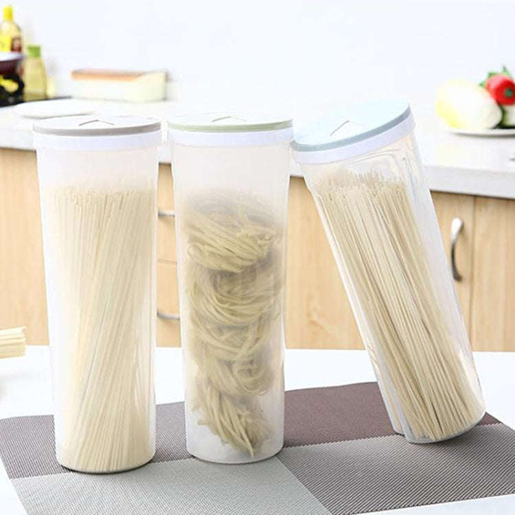 Kitchen Grain Storage Jar Noodle Storage Box Plastic Grain Storage Canister(Green)